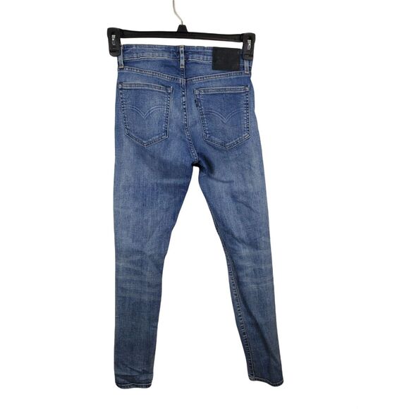 Levis 721 Jeans 26x30 Womens High Rise Skinny Leg Medium Wash Distressed Denim B - Picture 3 of 7